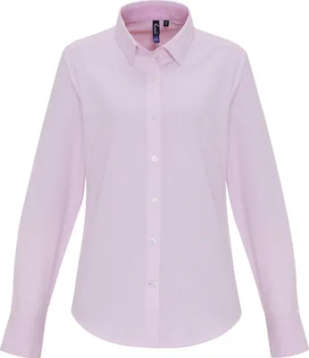 Produktbild von Premier - Hemd für Damen LT6105 (M) (Weiß/Pink)
