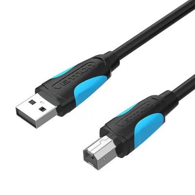 Produktbild von Vention VAS-A16-B150 Druckerkabel, USB-A 2.0 auf USB-B, 1,5 m, schwarzes PVC