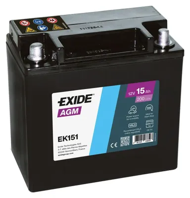 Immagine prodotto di Batteria auto EXIDE START-STOP 12V 15Ah 200A EK151