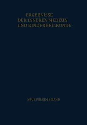 Produktbild von Ergebnisse der Inneren Medizin und Kinderheilkunde