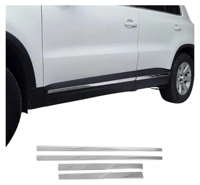 Image de Garniture Baguette de porte latérale pour VW Tiguan 2007-2016 en acier inox 4Pcs, Image générée par une IA