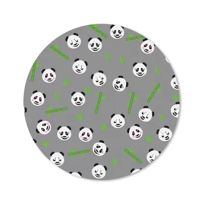 Produktbild von MuchoWow® Mauspad Mousepad Panda - Bambus - Entwurf 20x20 cm - Mousepads - Maus Mat - Pad - Mausunterlage - Schreibtischmatte