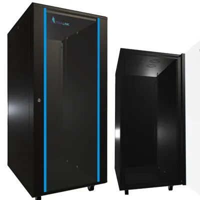 Productafbeelding van Extralink 27U Serverkast 600 x 800 mm, Zwart, Vrijstaand, 19-inch Rackkast