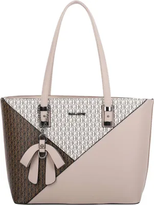 Produktbild von Gallantry, Cabas Tasche Damen mit grafischem Print und Nœud, Beige