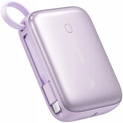 Produktbild von Innostyle PowerGo Mini Powerbank 10000mAh 3x USB USB-C 22,5W s USB-C Kabelem Fialový