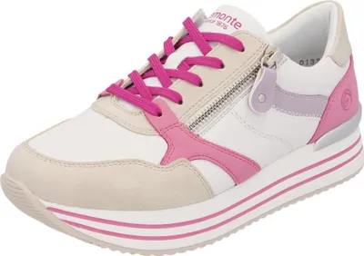 Produktbild von Remonte Sneaker - Weiß / Pink Glattleder : Normal : 40 Größe: 40 Weite: Normal