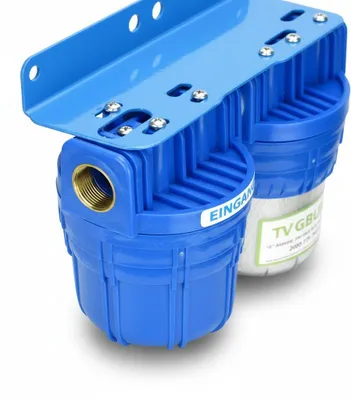 Produktbild von TWaLa 3-Stufen Wasserfiltergehäuse Hauswasserwerk mit Messing 3/4″ Anschluss inkl. Filterpatronen