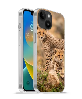 Produktbild von MuchoWow® Handyhülle Schutzhülle Hülle für Apple iPhone 14 - Softcase Leopard - Jungtier - Natur Silikon Softcase Handy Hülle - Mobiltelefonhülle