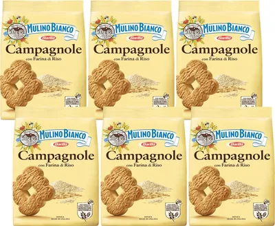 Produktbild von MULINO BIANCO Campagnole Mürbeteigkekse mit Reismehl 700g (Campagnole, x6)