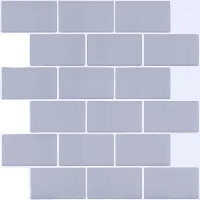 Produktbild von Selbstklebende 3D PVC-Wandfliesen 30,5x30,5 cm 10 Stück Grau