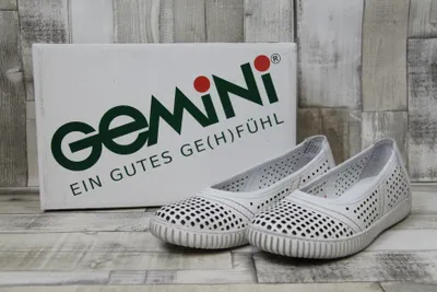 Produktbild von Gemini Damen Ballerina weiß durchbrochen 38