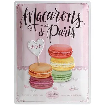 Produktbild von Nostalgic-Art - Blechschild 30 x 40 cm - Home & Country - Macarons