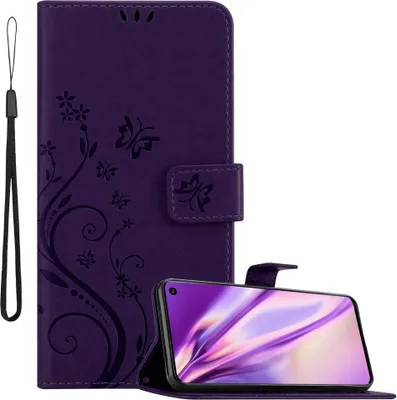 Produktbild von Cadorabo Hülle für Samsung Galaxy S10 5G Schutz Hülle in Lila Schutzhülle Handy Hülle Etui Case Blumen Flower