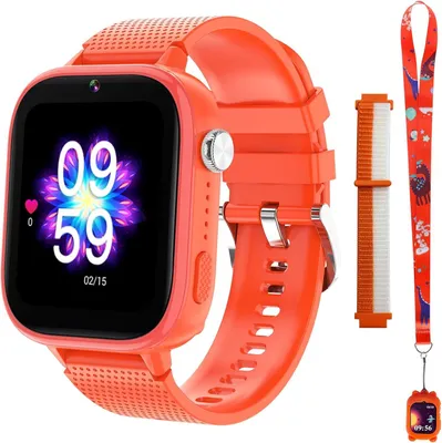 4G Kinder-Smartwatch mit Telefon und GPS, Multifunktionale Kinderuhr mit Videoanrufen, Sportmodi, Wecker, integriertem App Store