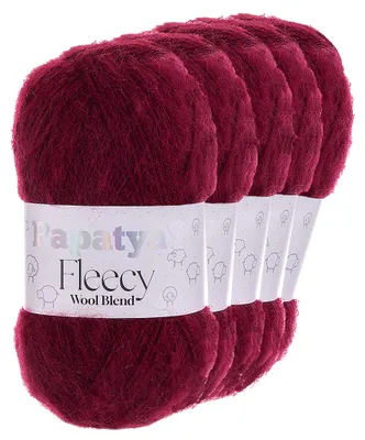 Papatya Fleecy Kuschelgarn 20% Wolle veredelt Oeko-Tex Häkelgarn Strickgarn bordeaux