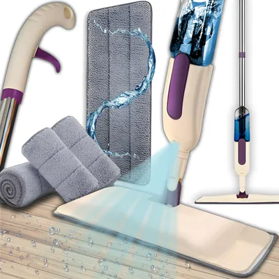 Produktbild von Mop na podlahu mop z mikrovlákna mop dlaždice čištění mop podložka z mikrovlákna podložka z mikrovlákna ocelová rukojeť Retoo