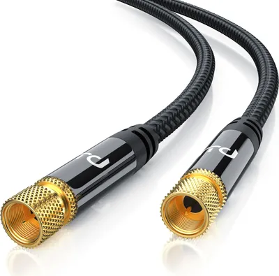 Produktbild von Primewire HDTV Satellitenkabel mit Braiding - 135Db - 75 Ohm - Stoffummantelung - 0,5 m