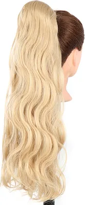 Produktbild von INF Blondgoldener Klettverschluss-Pferdeschwanz, Hochtemperaturseide, 1 Stück Model 5