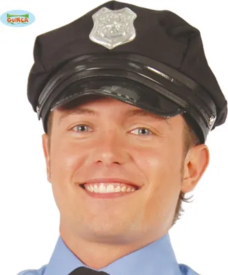 Produktbild von Polizei Hut Karneval Kostüm Accessoire Blaulicht Helden Rollenspiel Zubehör Kinder Party Spaß, Farbe: Schwarz