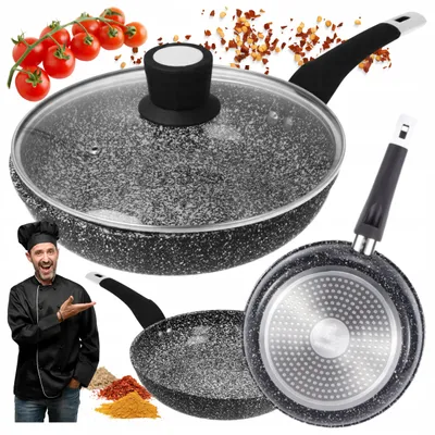 Produktbild von Brunbeste Marmorpfanne 20cm mit Deckel für Induktion