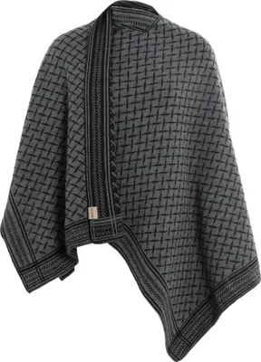 Produktbild von Knit Factory Dusk Poncho Cape - Schwarz/Anthrazit - One Size