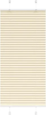 Image de Store plissé crème 65x100 cm largeur du tissu 64,4 cm polyester