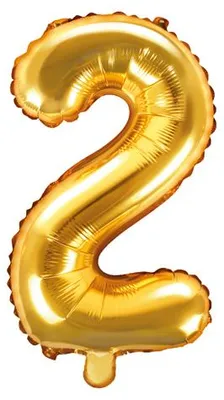 Immagine prodotto di Palloncino in foil numeri ORO 35 cm -2 ( NON RIEMPIBILE CON ELIO )