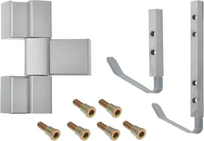 Zdjęcie produktu dla Zawias DR HAHN 60AT 62,5 mm (20,5x42 mm), 3-skrzydłowy, aluminiowy, srebrny