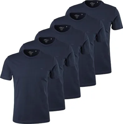 Produktbild von s.Oliver 5er Pack Basic T-Shirt Weiche Jersey Qualität, Vielseitig kombinierbares Basic, Klassischer Look