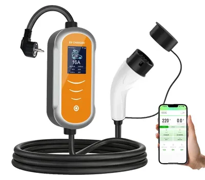 Obrázek produktu pro Nabíječka pro elektromobily, 5 metrů kabelu, ovládání přes mobilní aplikaci, 3,5 kW, 16A, 5 metrů