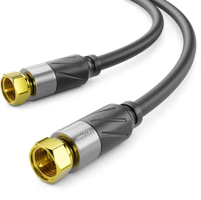 Produktbild von deleyCON 0,5m 4K SAT TV Antennenkabel Koaxial Kabel F-Stecker HDTV