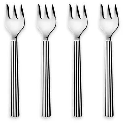 Zdjęcie produktu dla Georg Jensen, zestaw 4 widelców do przystawek "BERNADOTTE", oryginalny projekt Sigvarda Bernadotte, numer katalogowy: 10014955