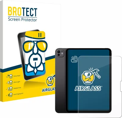 Produktbild von BROTECT Schutzglas für Apple iPad Pro 11" 2024 (Display+Kamera) Schutzfolie Panzer Folie Glas Display Schutz klar