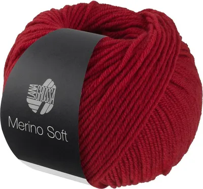 A ball of red yarn with a black label.
