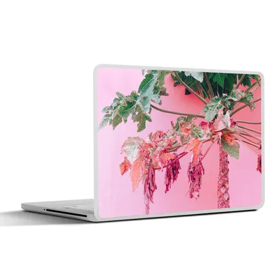 Produktbild von MuchoWow® Laptop Aufkleber Sticker Cover Palme - Tropisch - Rosa - Sommer 30x22 cm - Laptop-Sticker