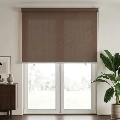 Obrázok produktu pre Vonkajšia rolovaná clona, 90% ochrana pred UV žiarením, farba taupe, rozmer 60 x 230 cm, materiál HDPE