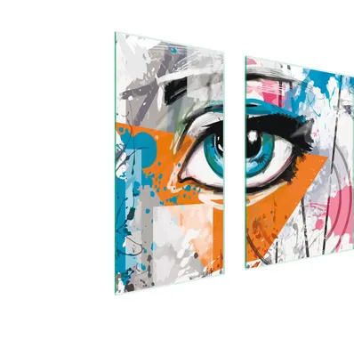 Produktbild von Herdabdeckplatten 2 teilig 75x52 Glaskeramikkochfeld Abdeckung Glas Schneidebrett Auge Stück