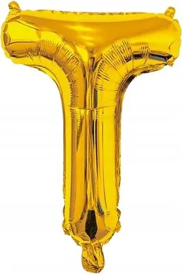 Produktbild von Folienballon "Litera B", goldfarben, 40 cm. Buchstaben-Dekoration für Hochzeit, Geburtstag, Event