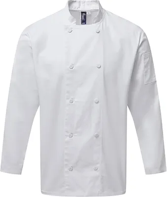Immagine prodotto di Premier Workwear PR903 | Giacca Coolchecker® a maniche lunghe da cuoco - Colore: Bianco - Taglia: XXL