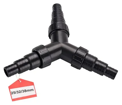 Obrázek produktu pro Třícestný Y-rozbočovač pro bazén, redukce 25/32/38 mm, vyrobený z polypropylenu