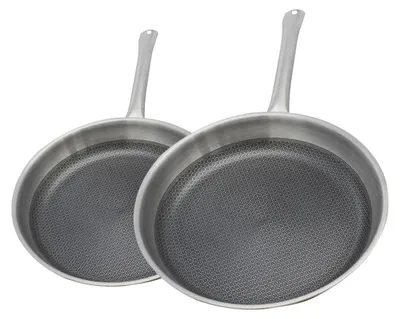 Image de Set de 2 poêles de cuisson 24/28 cm en inox avec revêtement antiadhésif sans Elo Relief Solution