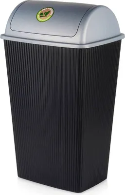 Produktbild von Vilde | Mülleimer 38 l - Schwarz - Robuste Kunststoffausführung - Mit 360° Deckel