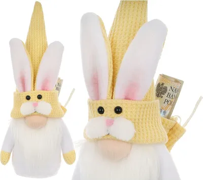 Produktbild von Deko-objekt Zwerg Osterhase Frühlingsdekoration gelb 20cm