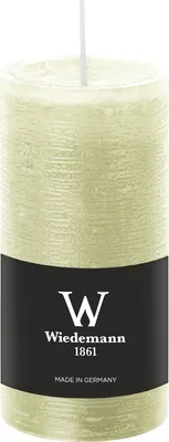 Produktbild von Wiedemann rustikale Blockkerze - elfenbeinweis - 6 x 12 cm - 42 Stunden
