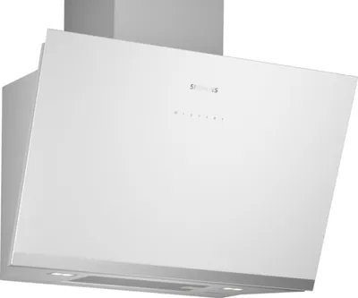 Siemens iQ500, Wandesse, 80 cm, Weiß mit Glasschirm LC81KAN20 Schrägansicht