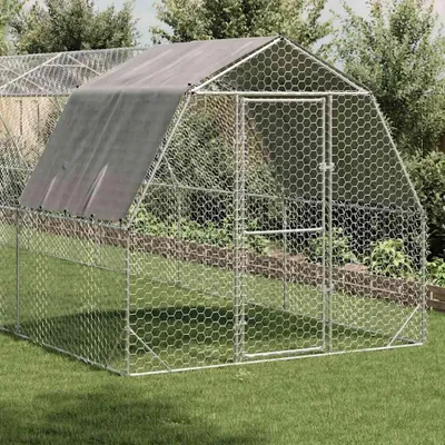 Immagine prodotto di vidaXL Pollaio con tetto 2,5x10x2,25 m Acciaio zincato