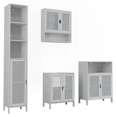 Immagine prodotto di Set di mobili da bagno Vicco Liora Bianco 4 parti, Model 59927