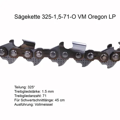 Produktbild von Oregon Sägekette PowerCut 325 1.5 mm 71 TG VM - 21LPX