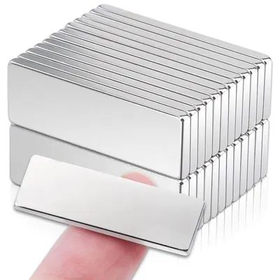 Produktbild von Neodym-Magnete, rechteckig, extra stark, 30 x 10 x 2 mm, Magnete für Kühlschrank und Whiteboard, 22 Stück