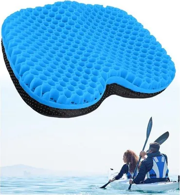 Immagine prodotto di Cuscini impermeabili per kayak, senza necessità di livellamento - Sedile in gel per kayak, canoa e barche - Seduta comoda e portatile